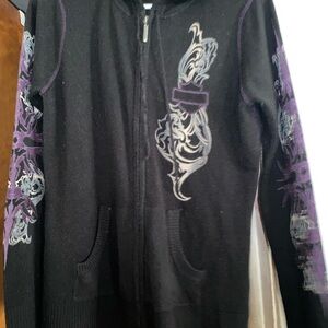 Black and Purple Graphic Hoodie